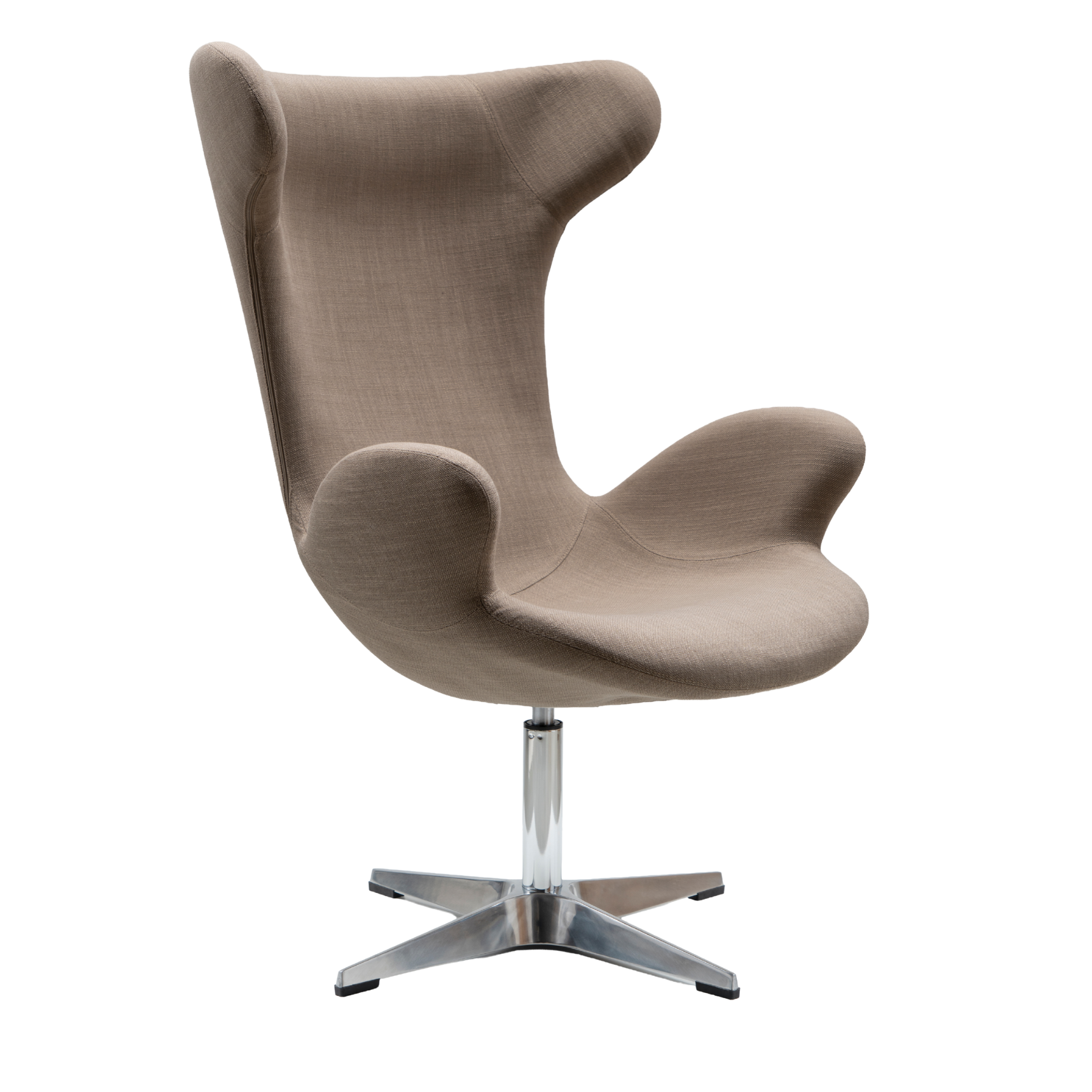 Victor Lounge-Sessel,Stoff - verchromtem Drehfuß